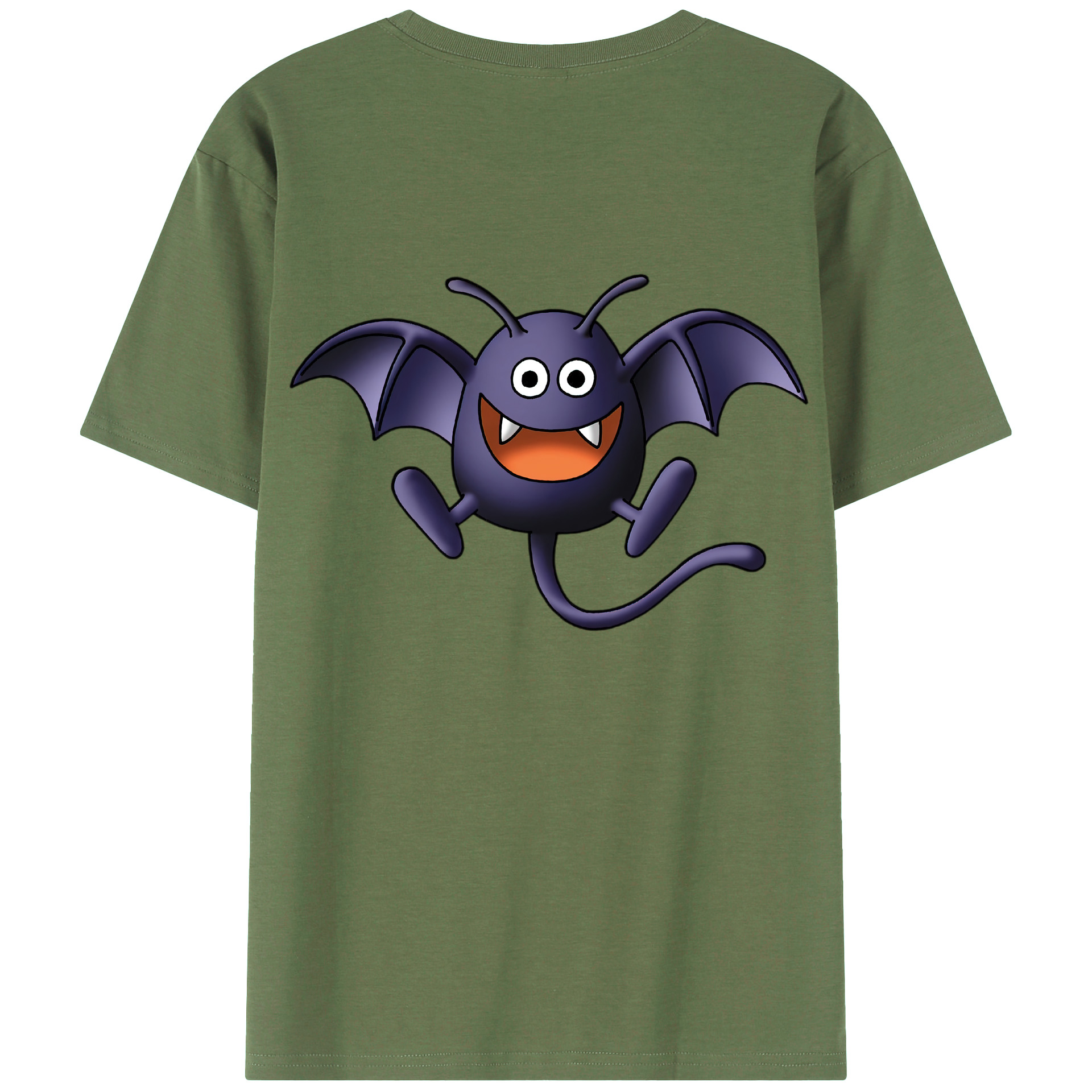 （画像用） ドラゴンクエスト Doragon Kuesuto Dragon Quest 綿100％ メンズ半袖Tシャツ（バックプリント） 通気性
